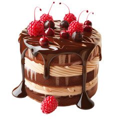cake element_hyperrealistic_hyper detailed_isolated on transparent background