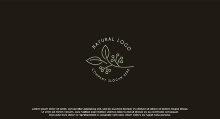 Olive oil natural logo design vector illustration.