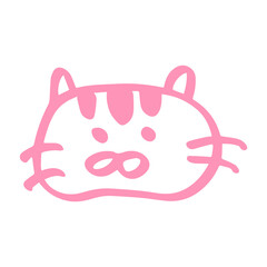 pink cat cartoon