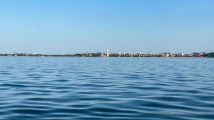 Wisconsin State Capitol and Skyline from Lake Mendota