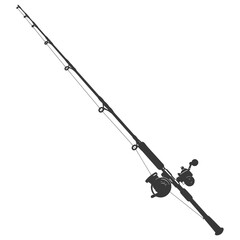 silhouette fishing rod black color only