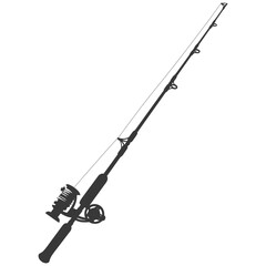silhouette fishing rod black color only