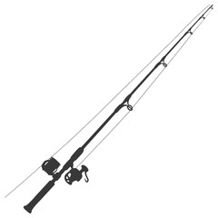 silhouette fishing rod black color only
