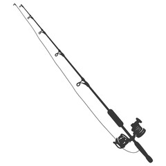 silhouette fishing rod black color only
