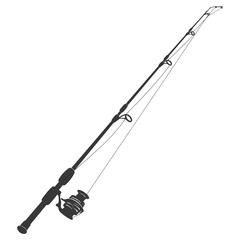 silhouette fishing rod black color only