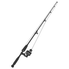 silhouette fishing rod black color only