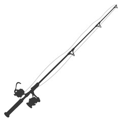 silhouette fishing rod black color only