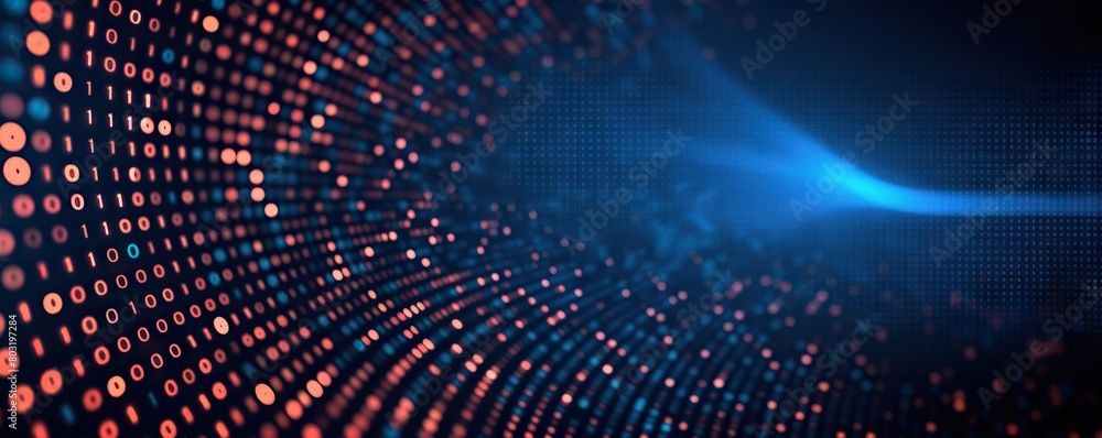 Poster digital abstract backdround for technological operations, neural networks, ai, data transmission and