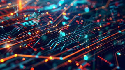 digital background for tech, AI, data graphics