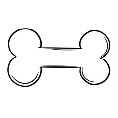 Dog bone one line art