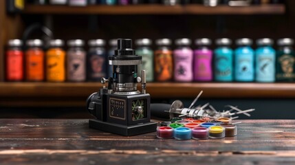 Tattoo machine and tattoo ink