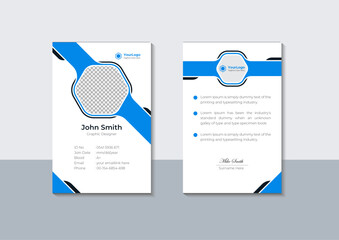 Modern id card design, Creative office id card template, Vector illustrator