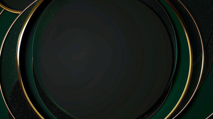 abstract background with circles, gold and green circls