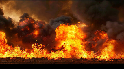 massive fire explosion