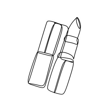 recommend clip art: Lipstick continuous line art