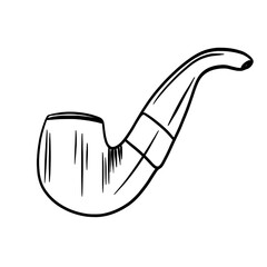 Smoking pipe line art