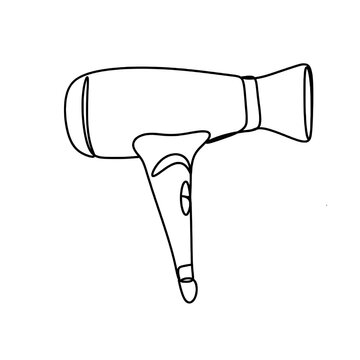 recommend clip art: Hair dryer continuous line art
