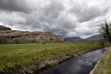 Rural landscape of the Lake District near Keswick, Cumbria, UK