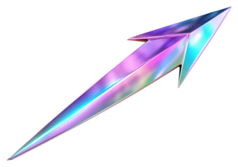 PNG  Arrow iridescent origami white background lightweight.
