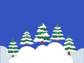 Christmas Background Snow Tree Illustration
