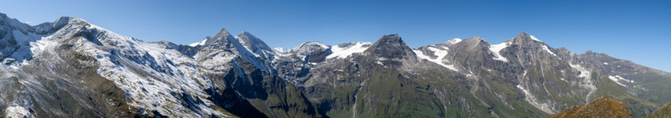 Mountain panorama of the High Tauern mountain range