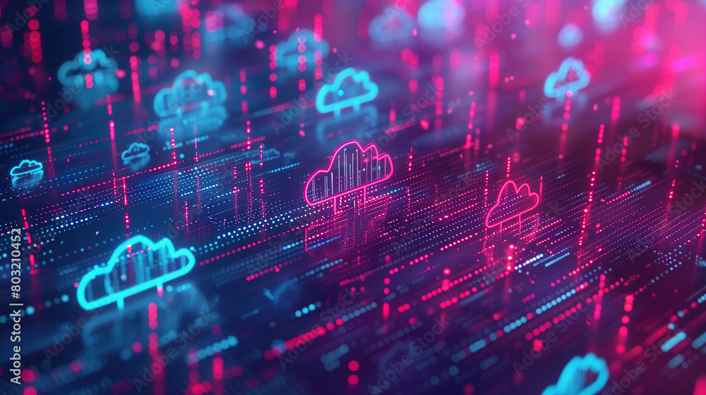 Poster the importance of data privacy in the cloud, with encryption and access controls ensuring the confid