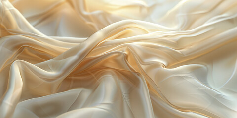 Obraz premium Background from satin fabric of beige color.