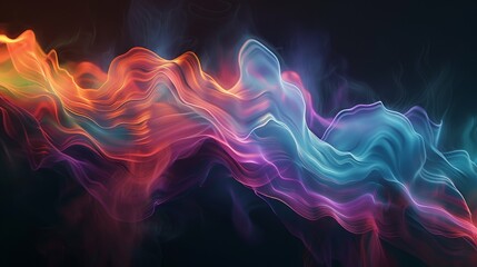 Dancing colors in a digital wavy aurora
