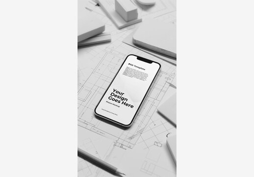 Phone Mockup Screen Template AI Generated