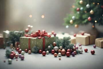 christmas tree with gifts