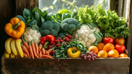 An Abundance of Fresh Vegetables and Fruits