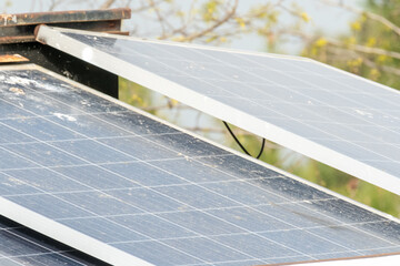 solar panels on the roof