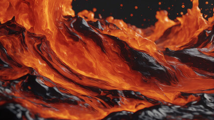 Visuals of liquid magma in vibrant shades of fiery orange, pulsating and pulsing against a plain background with subtle lighting, capturing the essence of passion and vitality ULTRA HD 8K