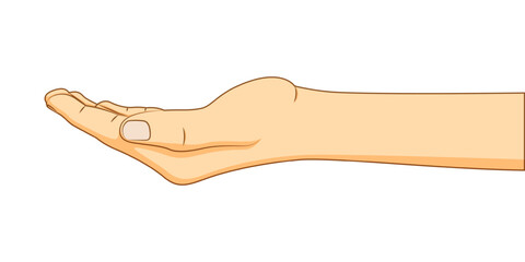 Vector illustration of hand gesture on transparent background