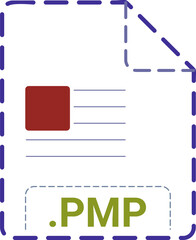 PMP  File Icon Minsk dashed rounded  outline