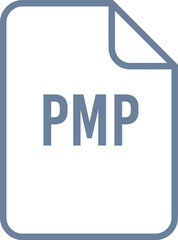 PMP File Icon fill rounded corners bold outline