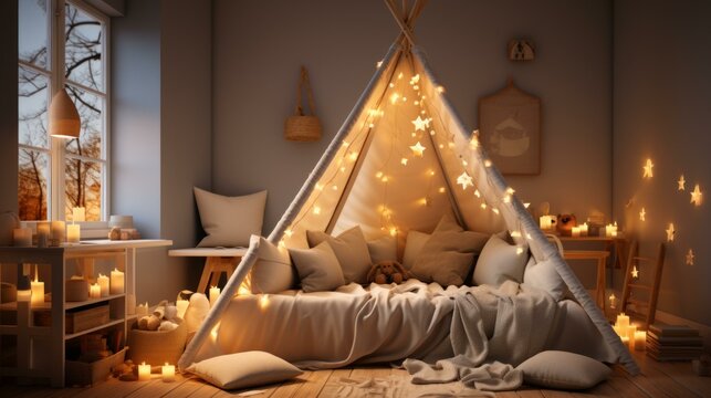 A cozy reading nook for kids