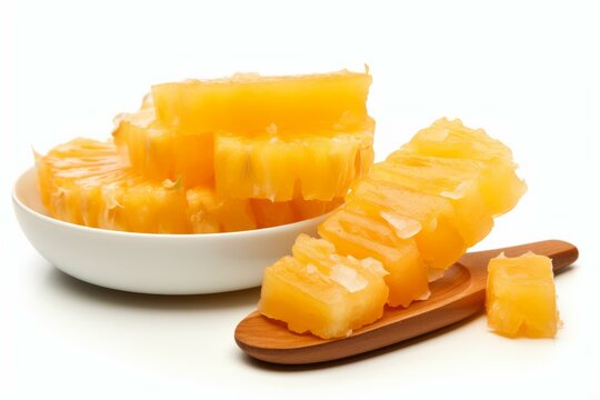 A bowl of pineapple chunks