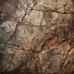 A large rock with cracks and crevices