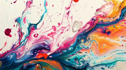 Vivid colors swirl in a dynamic dance of abstract art