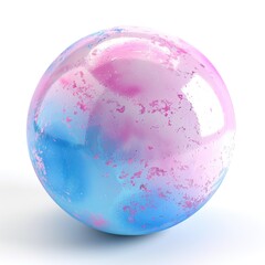 A 3D sphere with a delicate pastel gradient and a subtle sparkling texture