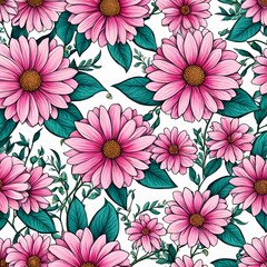 Flowers background in a beautiful pattern.