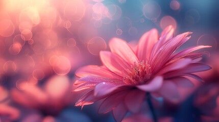 Beautiful Pink Flower created with Generative AI Technology, ai, generative