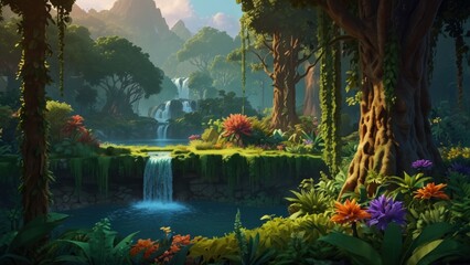 Exotic fantasy landscape