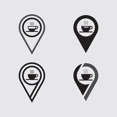 Cafe logo and Coffee logo design cafetarian hot drink