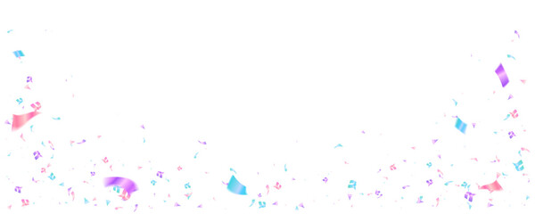background party holiday, birthday, anniversary and congratulation with pastel color confetti