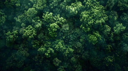 Aerial View of a Lush Forest