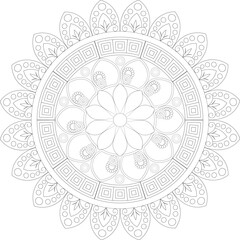 Vector Mandala Coloring Pages & Books