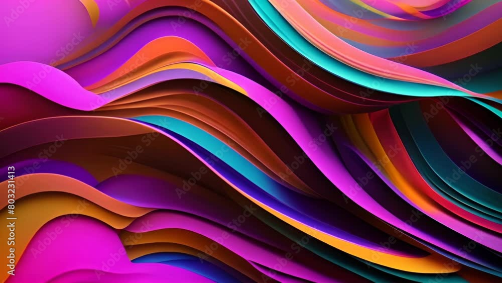 Aufkleber colorful abstract background of folded paper generative ai