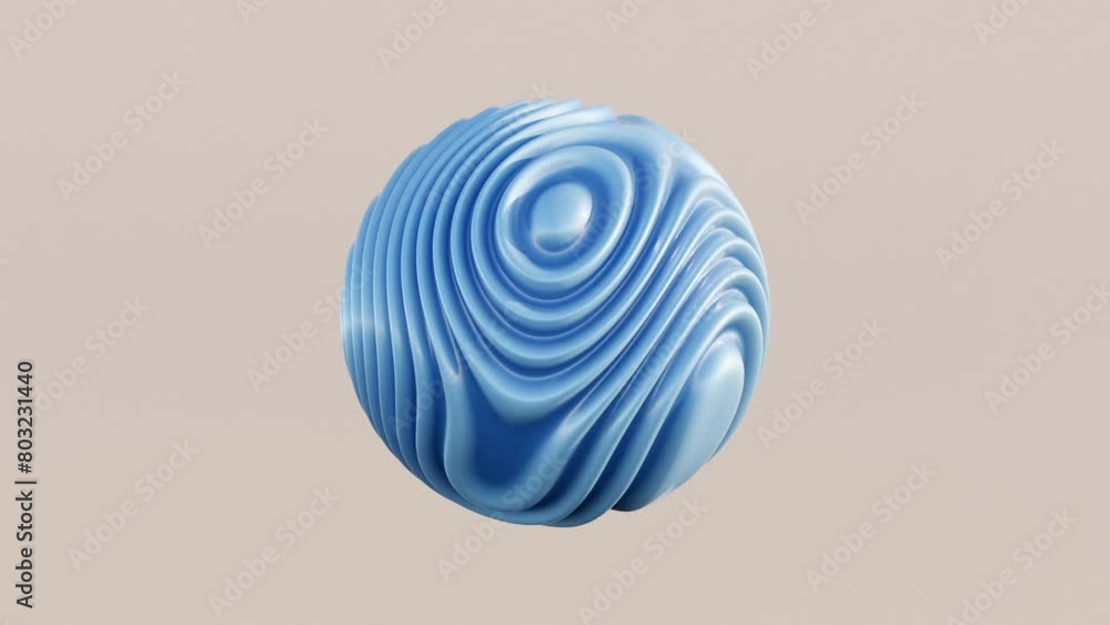 Aufkleber dynamic geometric motion: abstract 3d looping background animation